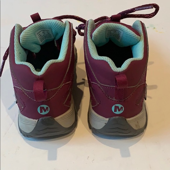 Merrell Moab Hiking Boots Girls Pink 11 & 12 M - Picture 4 of 8